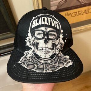 Black Flys Backyard Homie Flip Trucker Hat Cap Black Snapback Adjustable Hat